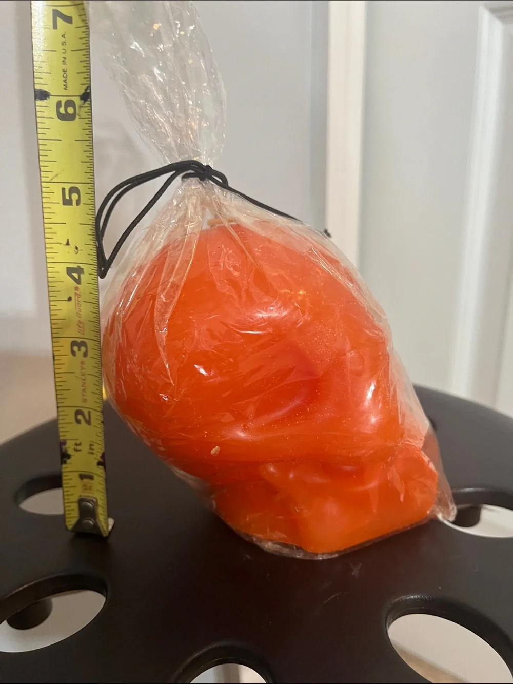 Orange Skull Halloween Candle | Spooky Gothic Decor | NWT